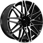 Hengder 5063 10x21 5x112 ET 35 Dia 66.5 Black machined face Hengder 5063 10x21 5x112 ET 35 Dia 66.5 Black machined face