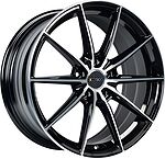 Inch FA8533 8x18 5x112 ET 38 Dia 66.6 Gloss Black Machined Face