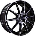Inch FA8537 6.5x17 5x108 ET 43 Dia 65.1 Gloss Black Machined Face