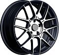 Inch FA8541 7x17 5x100 ET 48 Dia 56.1 Gloss Black Machined Face