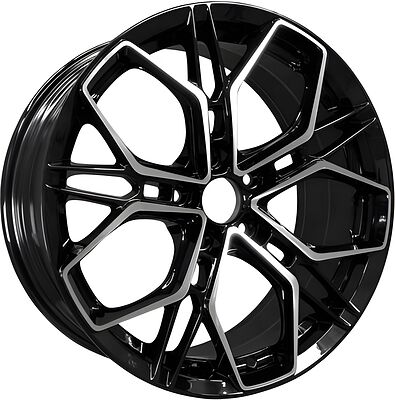 Inch ZJH 8x18 5x114 ET 37 Dia 66 Gloss Black Machined Face