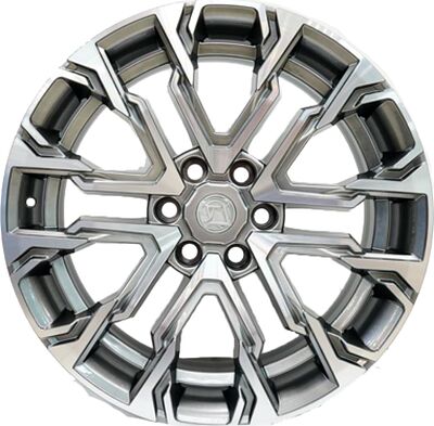 Khomen Wheels AZIMUT 2205 (EscaladeTahoe) 9x22 6x139.7 ET 28 Dia 78.1 Dark Chrome-FP