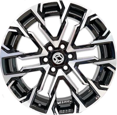 Khomen Wheels AZIMUT 2205 (LC300) 9x22 6x139.7 ET 40 Dia 95.1 Black-FP
