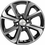 Khomen Wheels KHW1501 (Logan) 6x15 4x100 ET 40 Dia 60.1 Black-FP