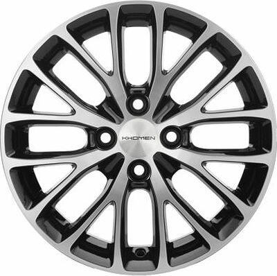 Khomen Wheels KHW1506 (Logan) 6x15 4x100 ET 40 Dia 60.1 Black-FP