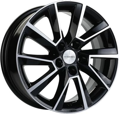 Khomen Wheels KHW1507 (15) 6x15 5x100 ET 37 Dia 54.1 Black-FP