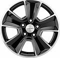 Khomen Wheels KHW1601 (Duster) 6.5x16 5x114.3 ET 50 Dia 66.1 Black-FP