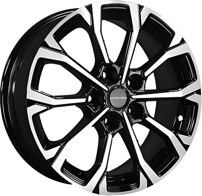 Khomen Wheels KHW1605 (Toyota/Suzuki) 6.5x16 5x114.3 ET 45 Dia 60.1 Black-FP