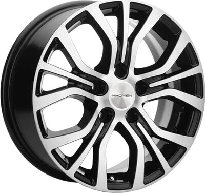 Khomen Wheels KHW1608 (Alphard) 6.5x16 5x114.3 ET 38 Dia 60.1 Black-FP