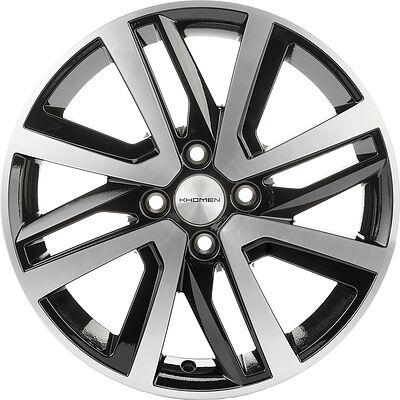 Khomen Wheels KHW1609 6x16 4x100 ET 48 Dia 54.1 BLACK-FP