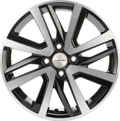 Khomen Wheels KHW1609 (Rio I/Solaris I) 6x16 4x100 ET 48 Dia 54.1 Black-FP