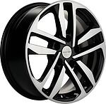 Khomen Wheels KHW1612 Toyota/Suzuki 6.5x16 5x114.3 ET 45 Dia 60.1 Black-FP
