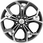 Khomen Wheels KHW1702 (ASX) 7x17 5x114.3 ET 46 Dia 67.1 Black-FP