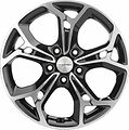 Khomen Wheels KHW1702 (Camry) 7x17 5x114.3 ET 45 Dia 60.1 Black-FP