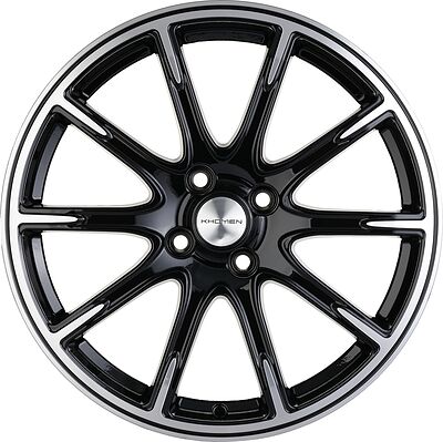 Khomen Wheels KHW1707 6.5x17 4x100 ET 43 Dia 60.1 BLACK-FP