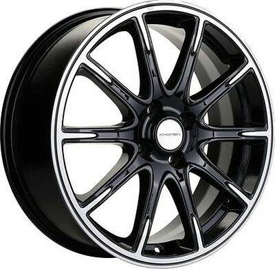 Khomen Wheels KHW1707 (KIA Rio I/II Solaris I/II) 6.5x17 4x100 ET 44 Dia 54.1 Black-FP