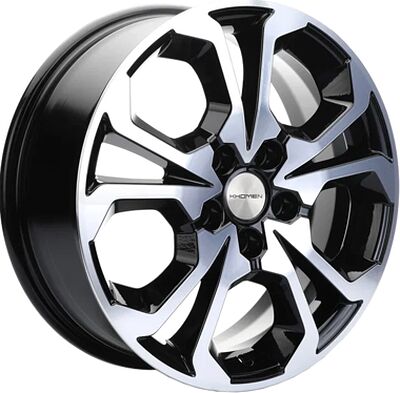 Khomen Wheels KHW1711 (Coolray) 6.5x17 5x114.3 ET 45 Dia 54.1 Black-FP