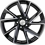 Khomen Wheels KHW1714 (Camry) 7x17 5x114.3 ET 45 Dia 60.1 Black-FP