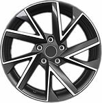 Khomen Wheels KHW1714 (i40) 7x17 5x114.3 ET 45 Dia 67.1 Black-FP