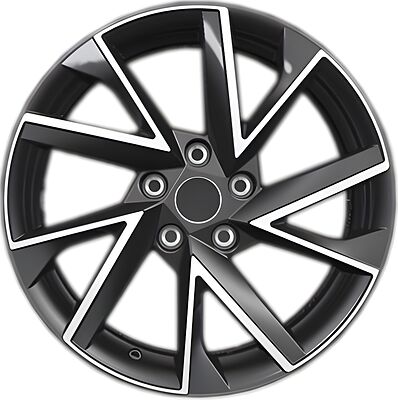 Khomen Wheels KHW1714 Karoq 7x17 5x112 ET 45 Dia 57.1 Black-FP