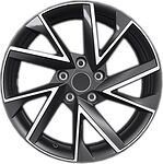 Khomen Wheels KHW1714 (Octavia) 7x17 5x112 ET 49 Dia 57.1 Black-FP