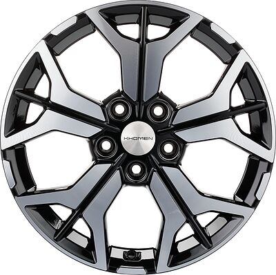 Khomen Wheels KHW1715 7x17 5x108 ET 50 Dia 63.4 BLACK-FP