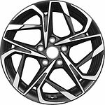 Khomen Wheels KHW1716 (Kodiaq/Tiguan) 7x17 5x112 ET 40 Dia 57.1 Black-FP