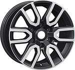 Khomen Wheels KHW1723 (JAC T6 Pickup) 8x17 6x139.7 ET 30 Dia 106.1 Black-FP