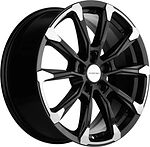 Khomen Wheels KHW1808 (K5/Santafe) 7.5x18 5x114.3 ET 50 Dia 67.1 Black-FP