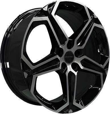 Khomen Wheels KHW1909 (Geely Monjaro/Tugella) 7.5x19 5x108 ET 46 Dia 63.4 Black-FP
