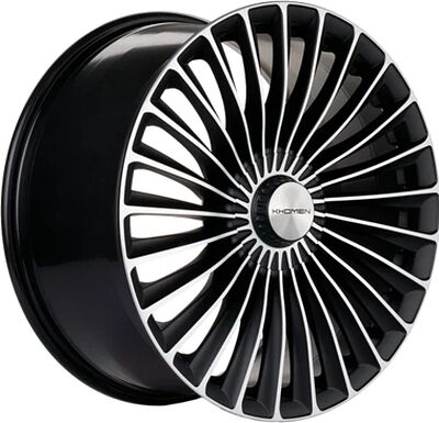 Khomen Wheels KHW2008 (Turbo II S-class) 9.5x20 5x112 ET 38 Dia 66.6 Black-FP matt