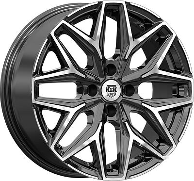 КиК Ариус 7x17 5x108 ET 38 Dia 65.1 алмаз черный