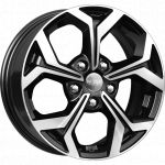 КиК КС878 ZV 16_Octavia FL 6.5x16 5x112 ET 46 Dia 57.1 алмаз черный