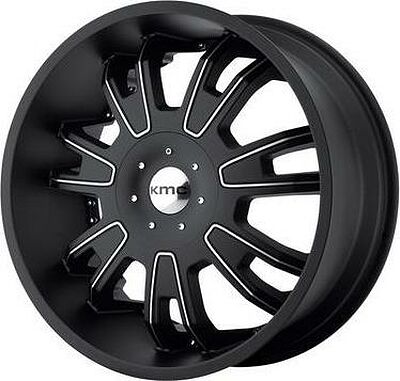 KMC KM664 9.5x22 6x135 ET 38 Dia 100.5 Black/Machined