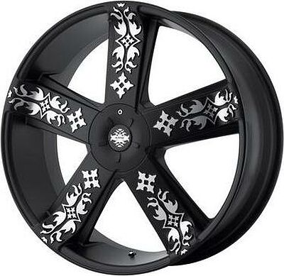 KMC KM669 8x22 5x112 ET 38 Dia 72 Black/Machined
