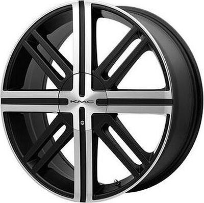 KMC KM675 7x18 5x100 ET 35 Dia 72 Black/Machined