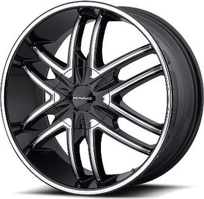 KMC KM678 8.5x20 6x120 ET 38 Dia 78.1 Black/Machined