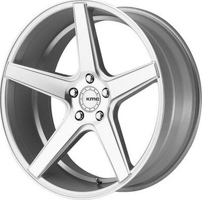 KMC KM685 8x20 5x120 ET 28 Dia 72 Silver/Machined