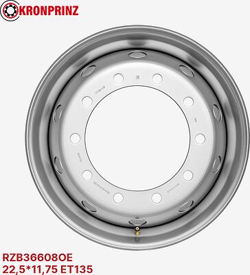 Kronprinz RZB36608OE 11.75x22.5 10x335 ET 135 Dia 281 Silver