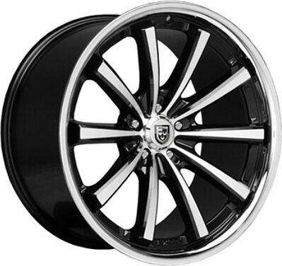 Lexani CVX55 9x20 5x120 ET 20 Dia 74 Flat Black/Machined/Chrome Lip