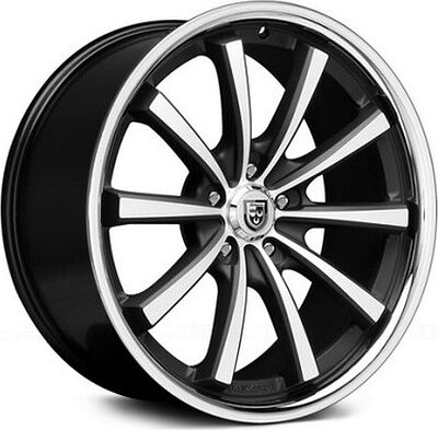 Lexani CVX55 9x20 5x120 ET 20 Dia 74.1 Gloss Black/Machined/Chrome Lip