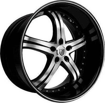 Lexani LSS5 8.5x20 5x108 ET 35 Dia 74.1 Mach/Black