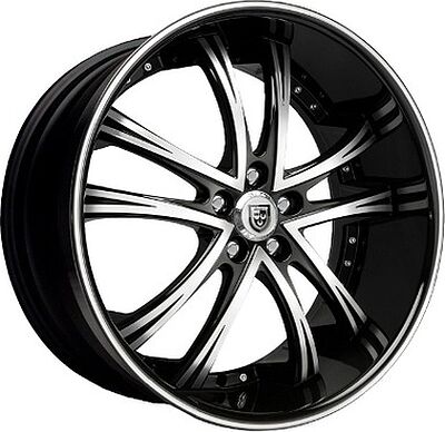 Lexani LSS55 8.5x20 5x112 ET 35 Dia 74.1 Black/Machined