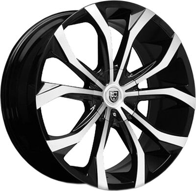 Lexani Lust 7x17 5x108 ET 40 Dia 73 Black/Machined