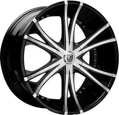 Lexani LX12 8.5x22 5x112 ET 25 Dia 74 Brushed/Black