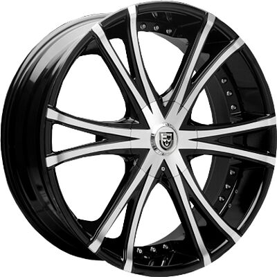 Lexani LX12 8.5x22 5x112 ET 25 Dia 74 Black/Machined