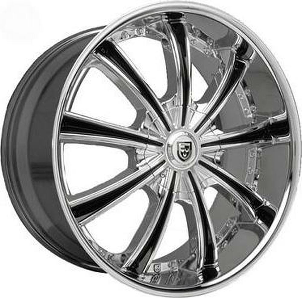 Lexani LX19 9.5x22 5x112 ET 35 Dia 74 Chrome/Black insert