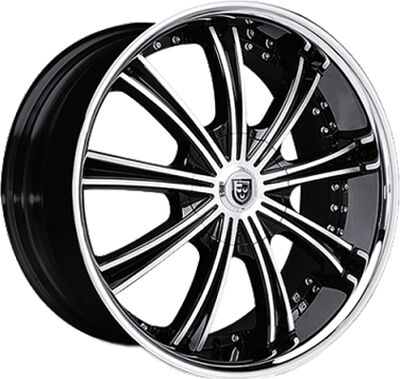 Lexani LX19 8.5x20 6x139.7 ET 20 Dia 108 Black/Machined/Chrome Lip