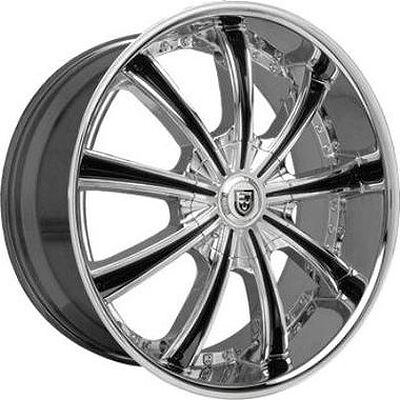 Lexani LX19 9.5x22 5x150 ET 40 Dia 110 Chrome/Black