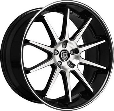 Lexani R10 8.5x20 5x130 ET 40 Dia 74 Black/Machined